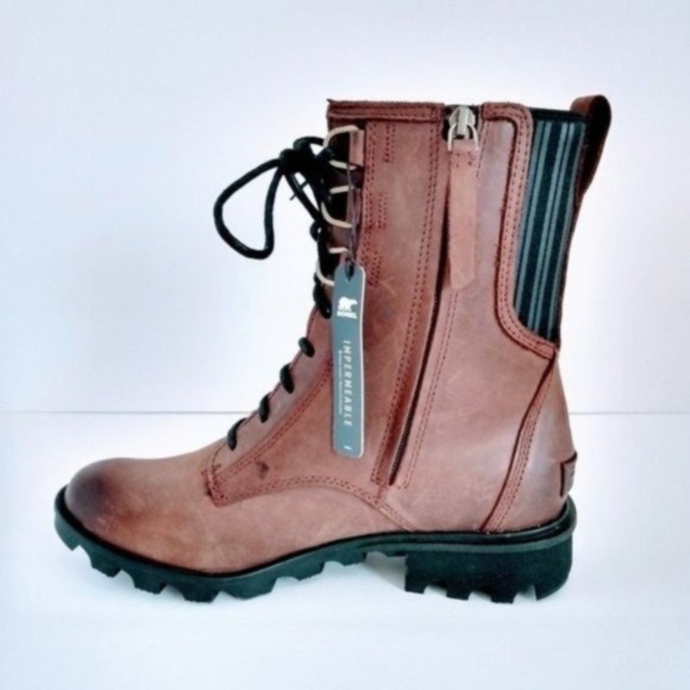Sorel Phoenix Waterproof Lace-Up Boot Brown 9.5